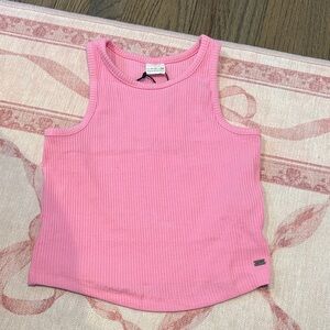 Zara Kids Pink Ribbed Tank Top